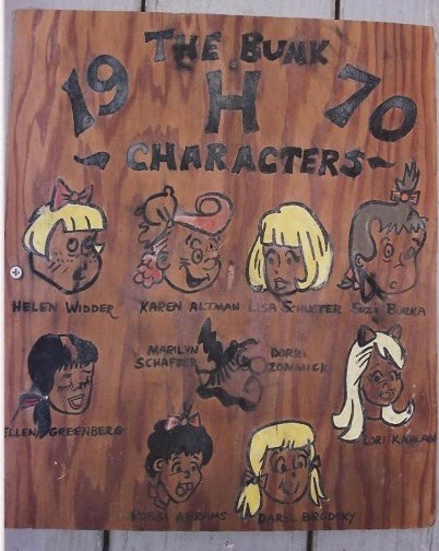 Bunk H 1970 "Characters" Plaque